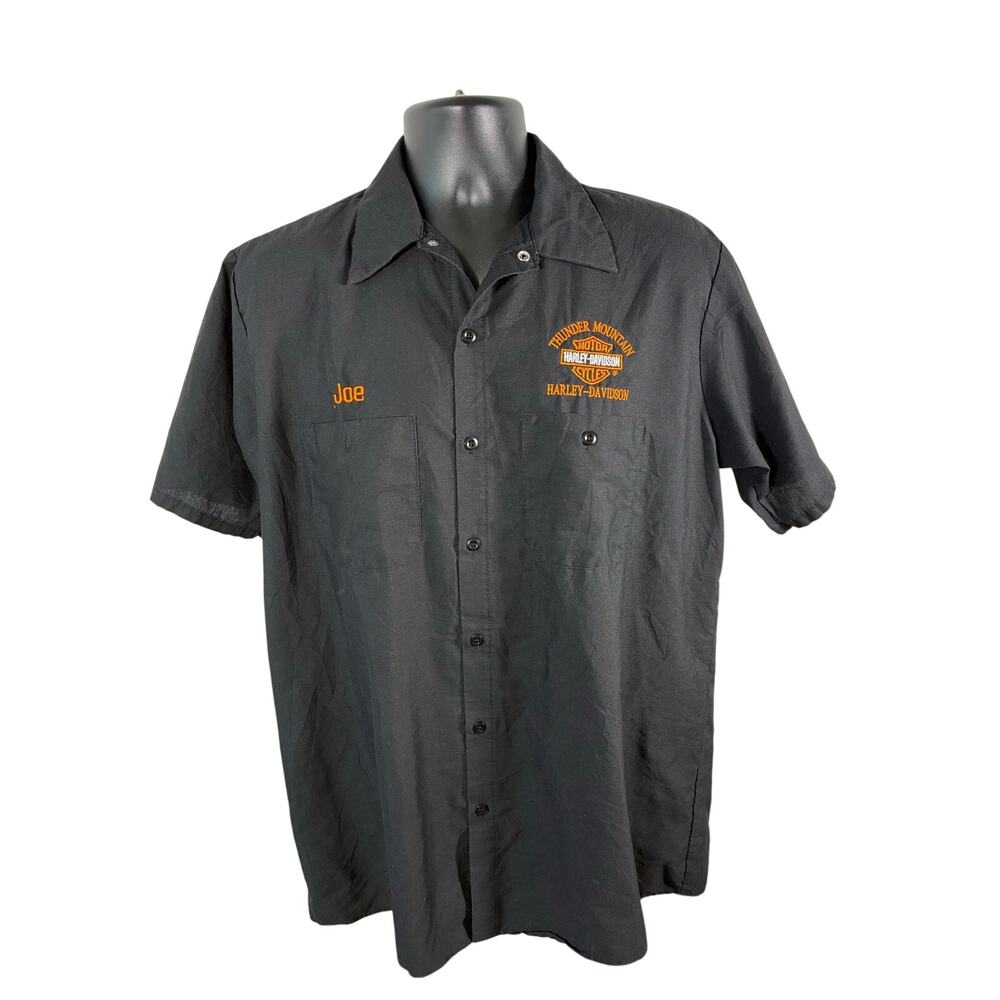 Thunder Mountain Harley Davidson Red Kap Work Shirt XL